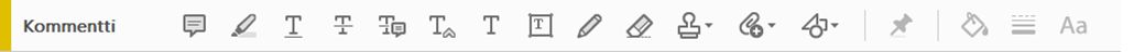 Acrobatin kommenttityökalurivi