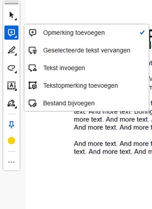 Tools voor opmerkingen in Adobe Acrobat voor desktop