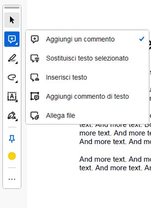 Strumenti per commenti in Adobe Acrobat desktop