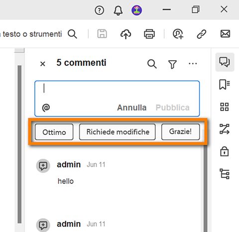 Suggerimenti per la creazione di commenti