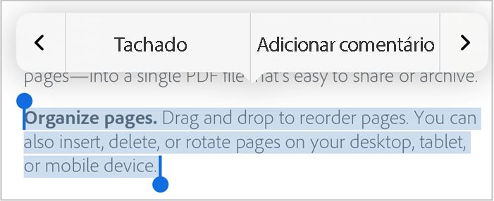 Adicionar comentário ao texto selecionado