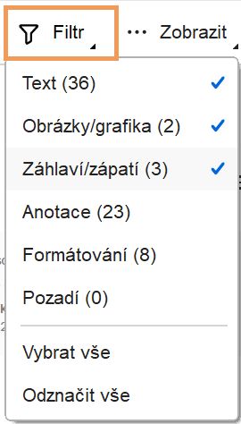 Acrobat Reader: Filtr porovnání souborů