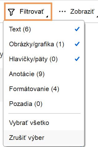 Acrobat Reader: Filter na porovnanie súborov