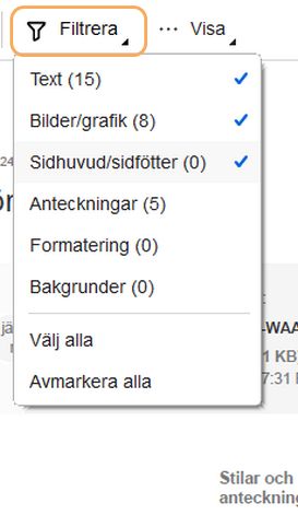 Acrobat Reader: filtret Jämför filer