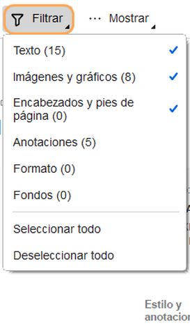Acrobat Reader: filtro Comparar archivos