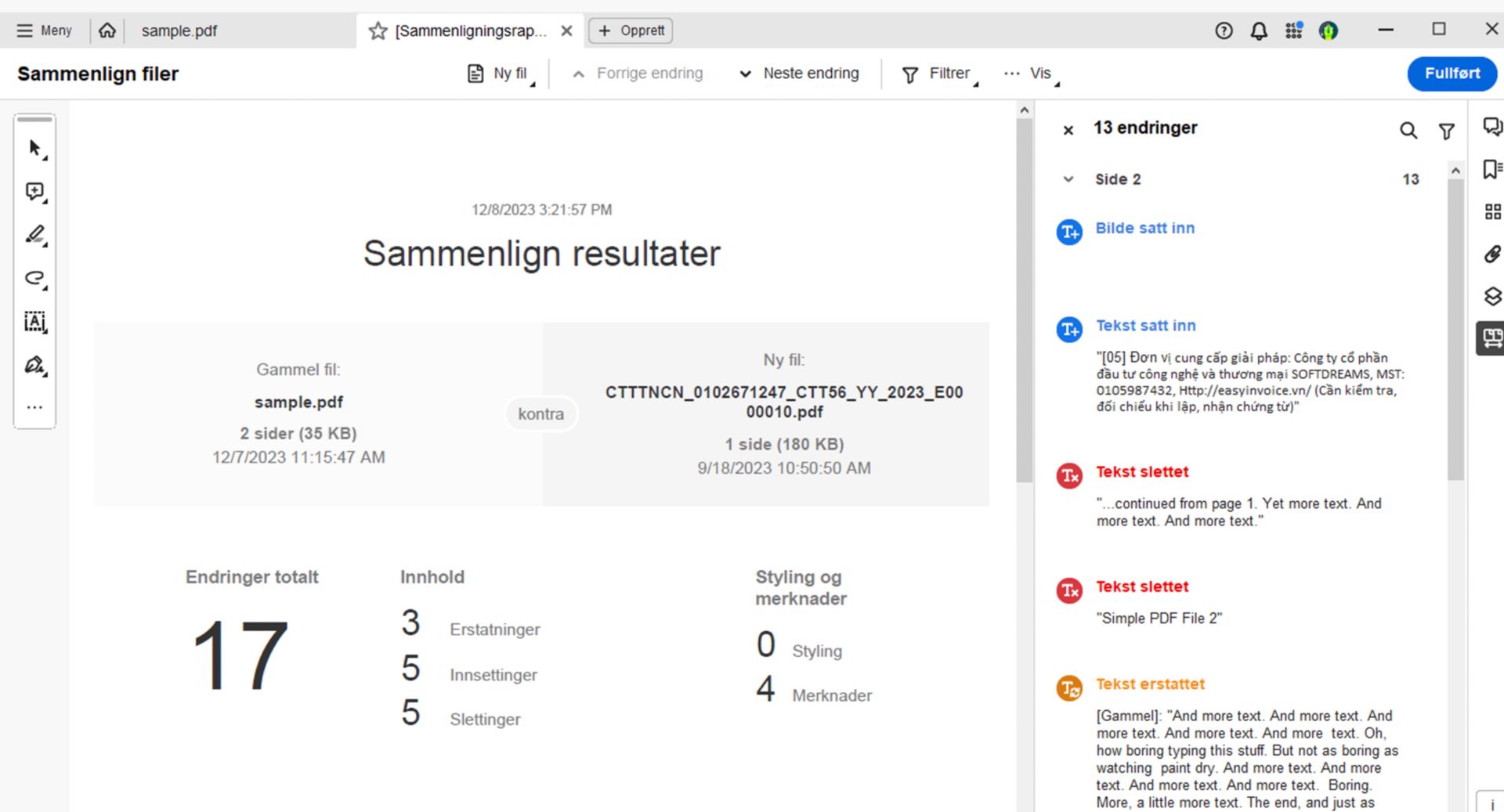 Side ved side-visning