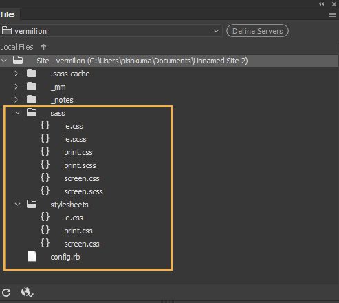 Fichiers Compass installés