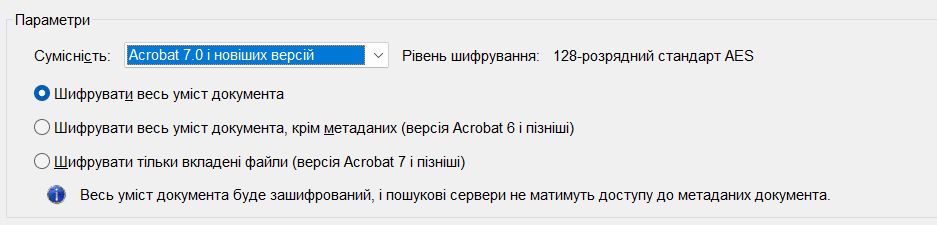 Параметри сумісності PDF-файлів