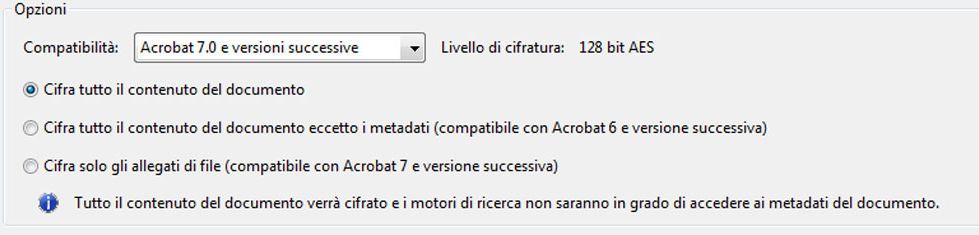 Opzioni di compatibilità PDF