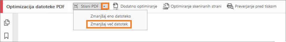 Stisnite več PDF-jev