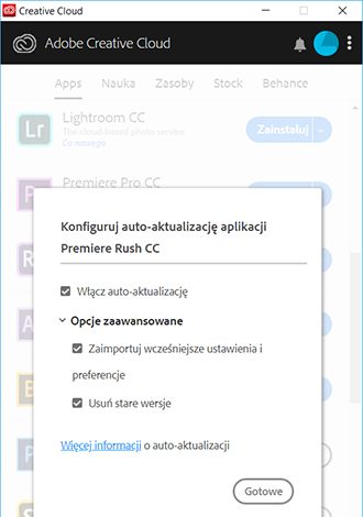 Konfigurowanie auto-aktualizacji
