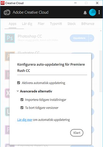 Konfigurera automatisk uppdatering