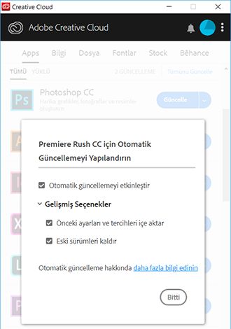 Otomatik Güncellemeyi Yapılandırma