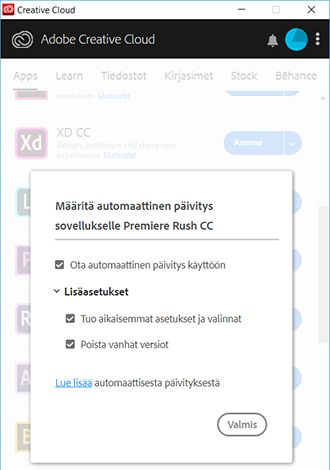 Määritä automaattinen päivitys