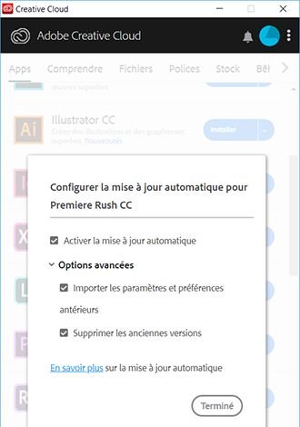Configurer la mise à jour automatique