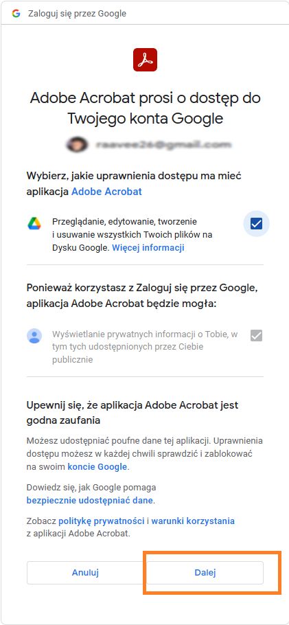 Okno dialogowe potwierdzenia