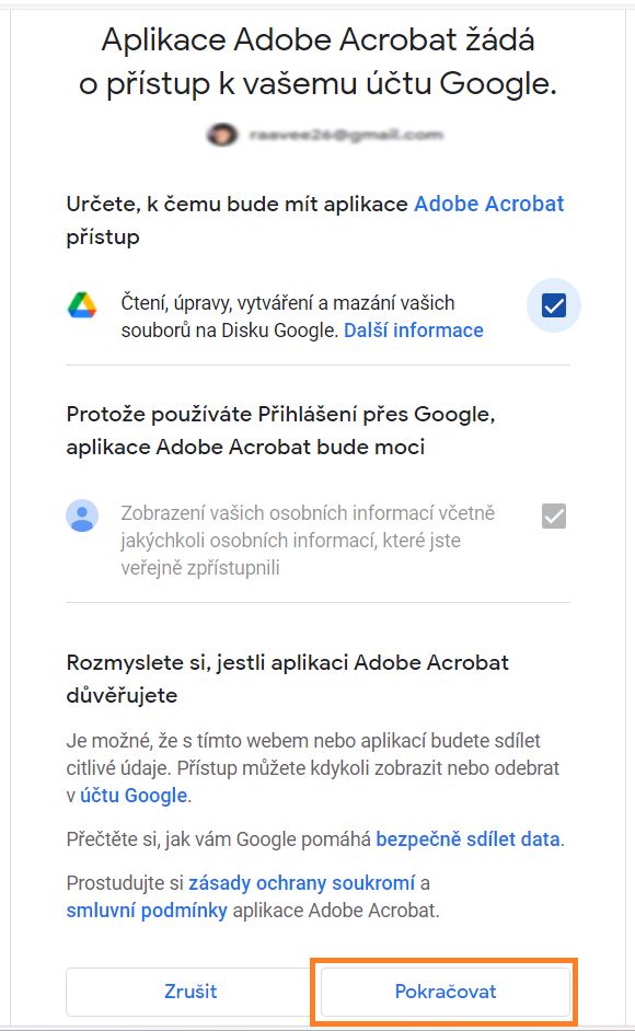 Dialogové okno s žádostí o potvrzení