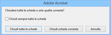 Conferma prima della chiusura di una scheda o di un documento