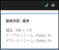 会議室の接続ステータスのサンプル。