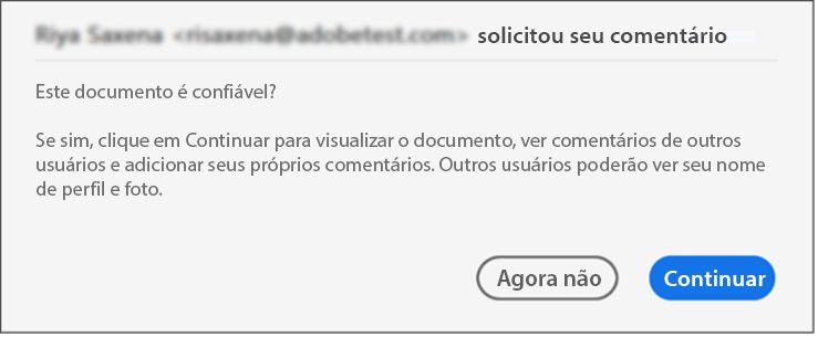 Caixa de diálogo de consentimento para arquivos em revisão na visualização protegida