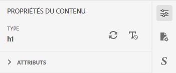 Propriétés du contenu