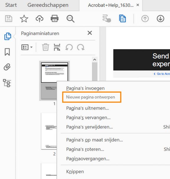 Een nieuwe pagina ontwerpen