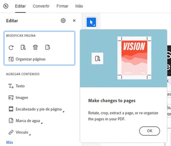 Recorrido de presentación en el menú contextual