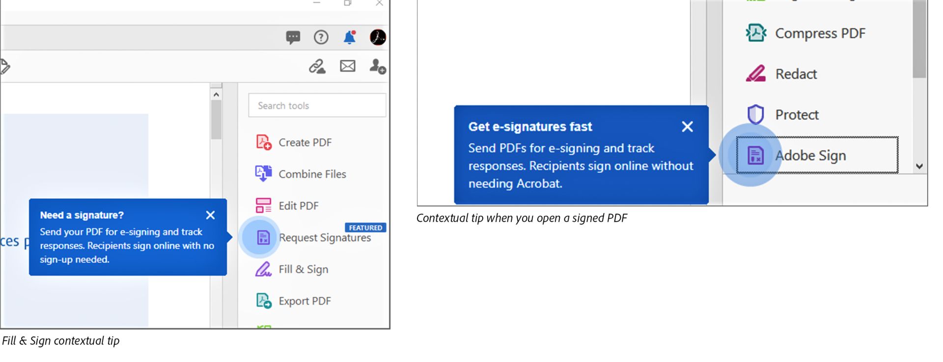 Porady kontekstowe dotyczące podpisu