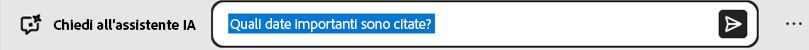 Casella dell’Assistente IA per un documento di tipo contratto.