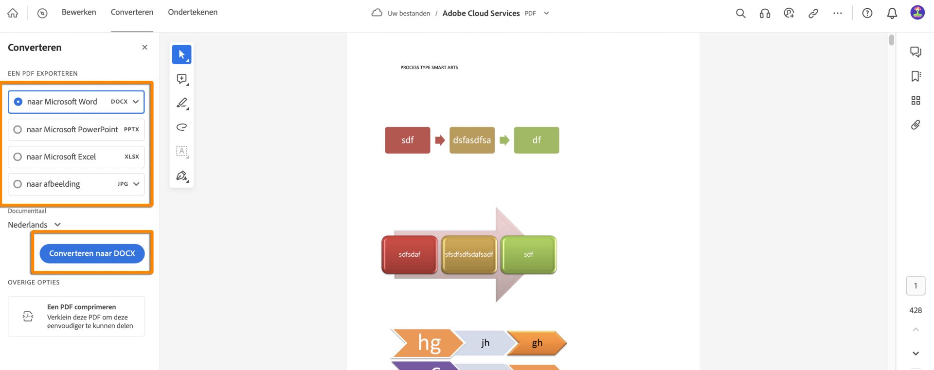 PDF converteren naar andere indelingen