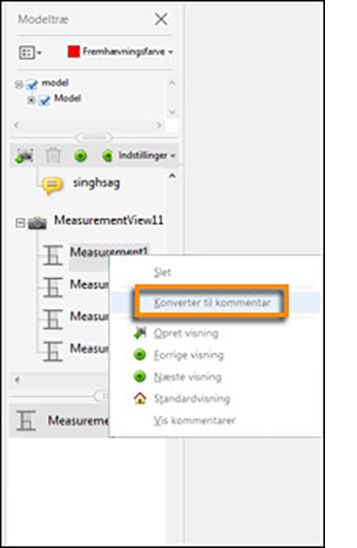 Konverter måling til kommentarer
