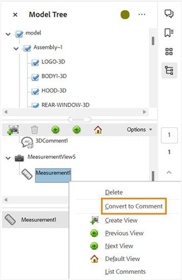 Meting converteren naar opmerkingen
