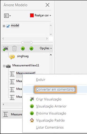 Converter métricas em comentários