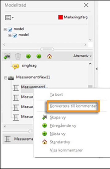 Konvertera mätningar till kommentarer