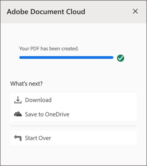 Преобразование в PDF выполнено