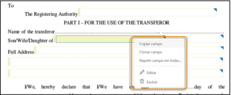 Copiar, clonar ou repetir campos no formulário