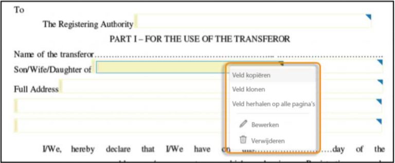 Velden in het formulier kopiëren, klonen of herhalen
