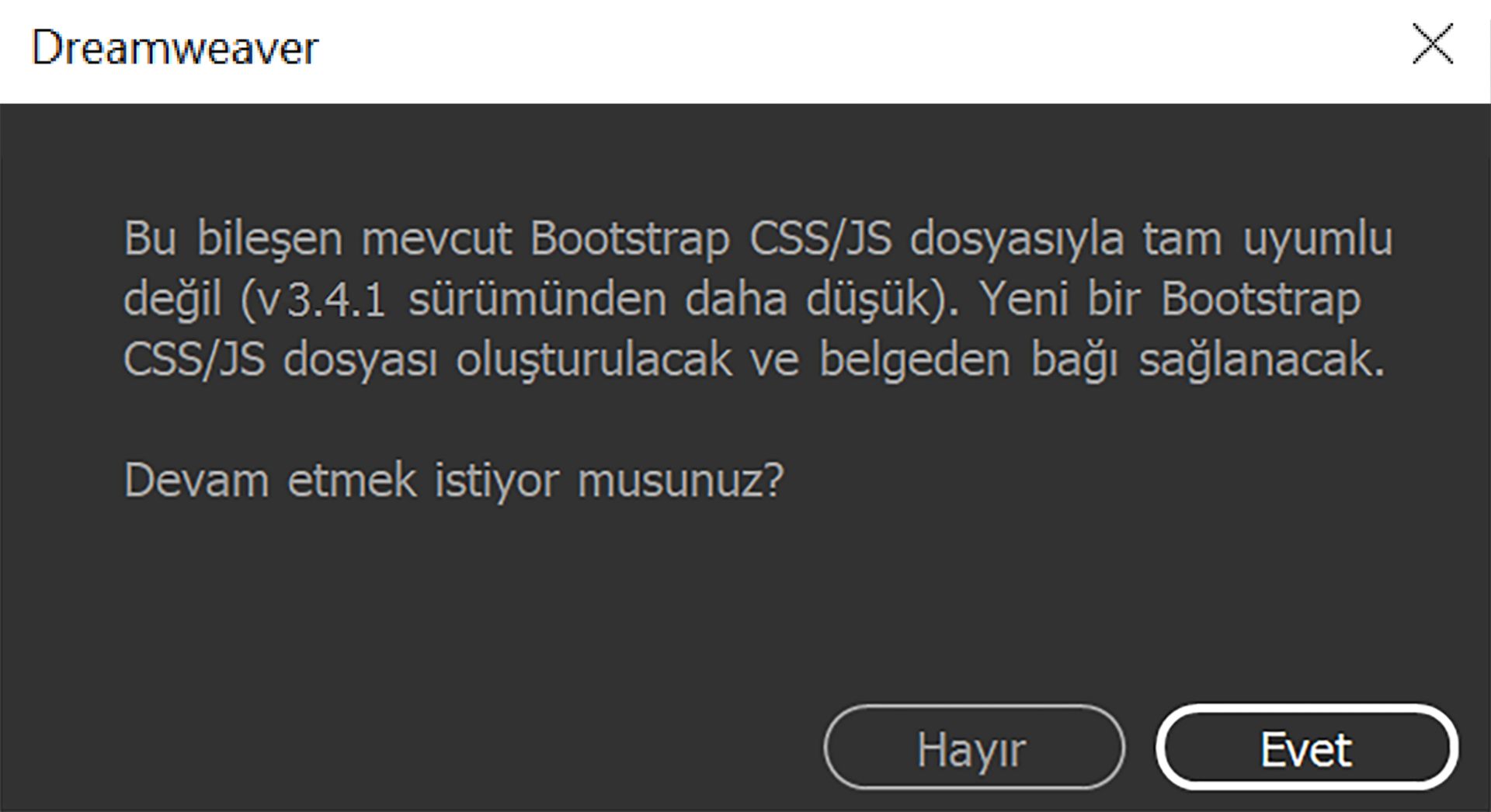 Bootstrap 3.4.1 onay iletişim kutusu
