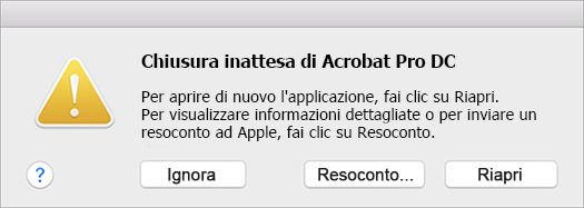 Arresto anomalo di Acrobat