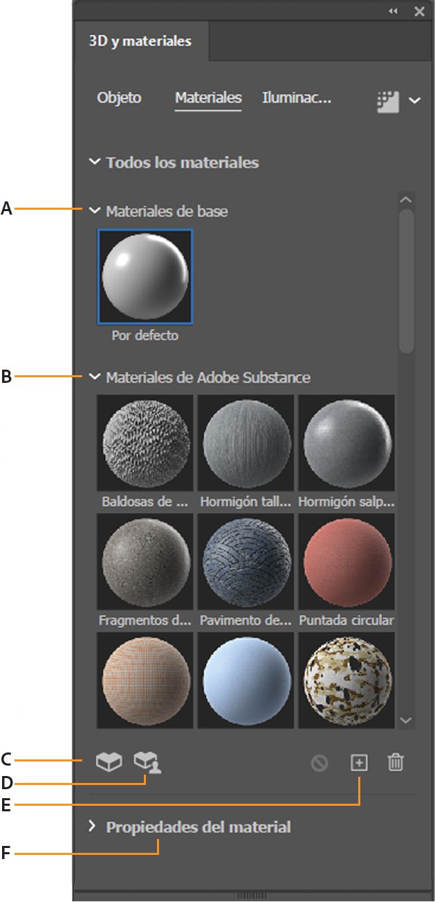 materiales de substance