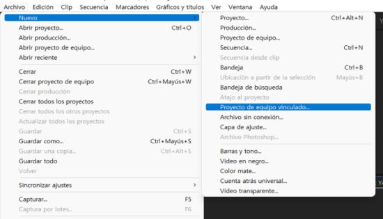 Creación de un proyecto de equipo nuevo