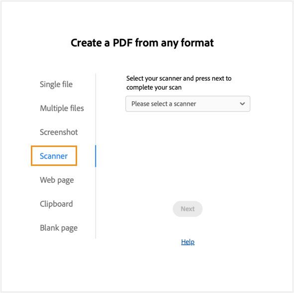 Možnosti za skeniranje papirnatega dokumenta v PDF v računalnikih Mac