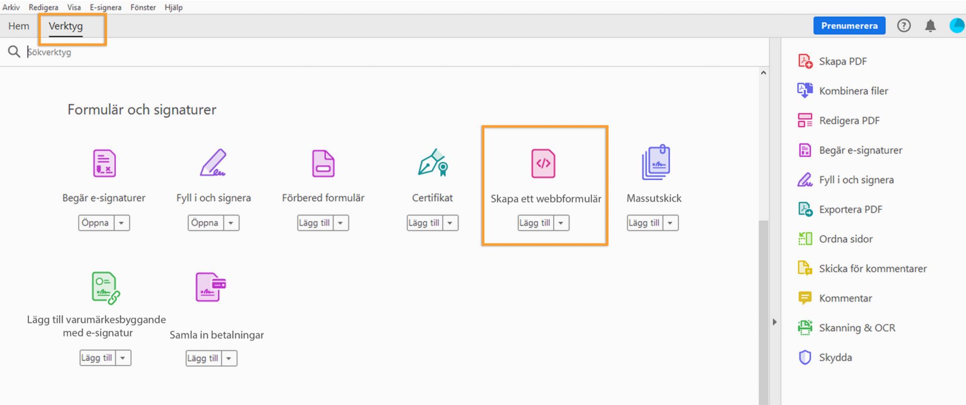 Skapa ett webbformulär