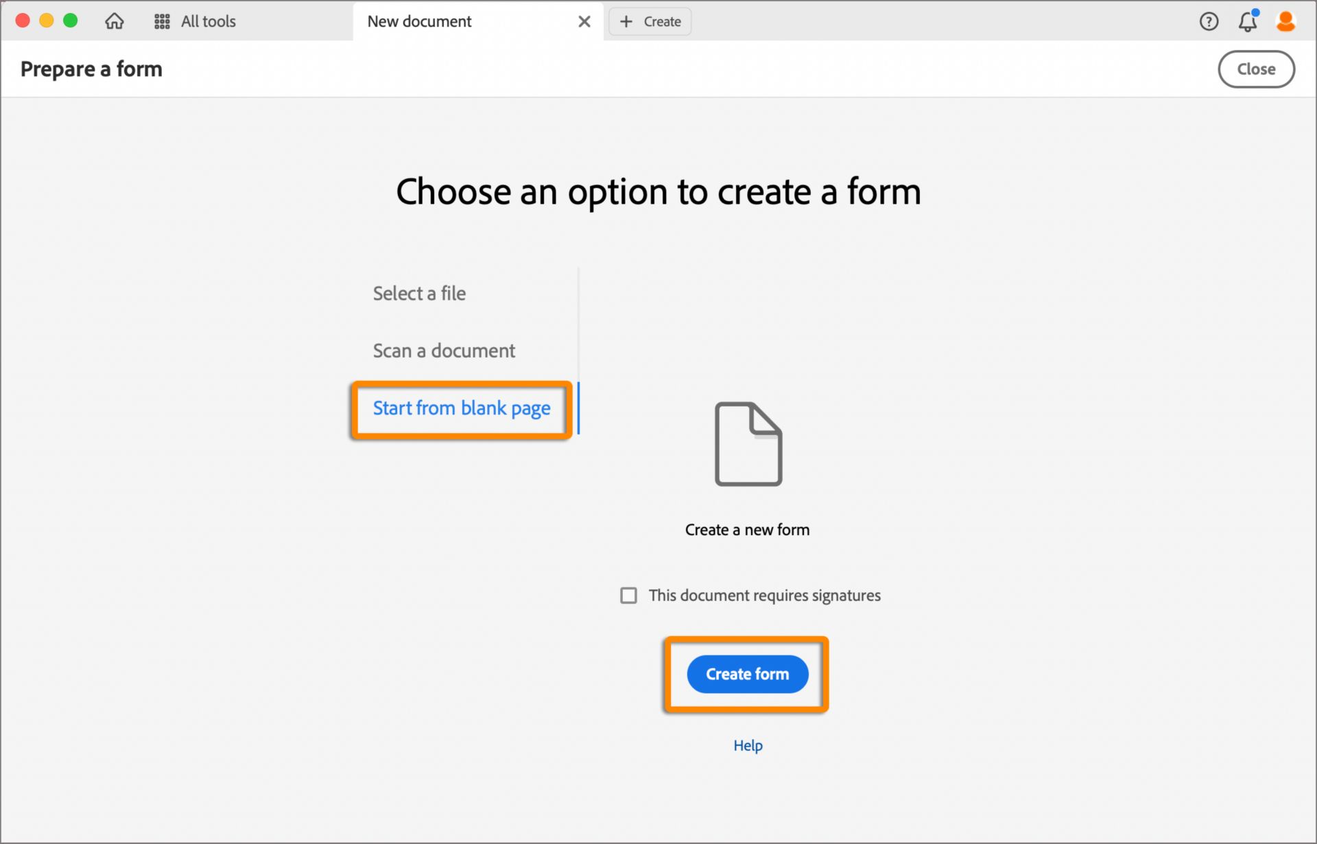 إنشاء نموذج من الصفر