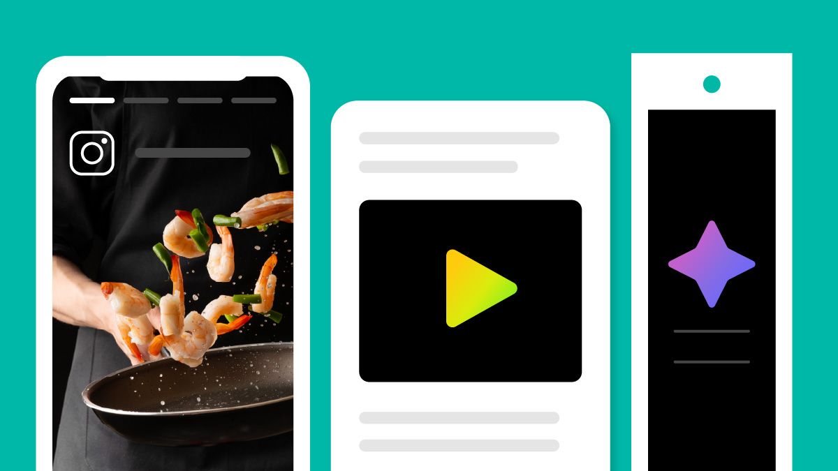 A seção Modelos da guia Criar exibe modelos rápidos de usar para produção de conteúdo