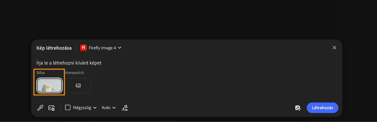 A Stílusreferencia hozzáadódik az utasításhoz a Használat stílusreferenciaként opció kiválasztása után.