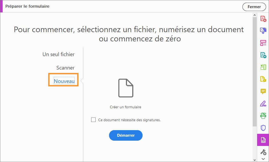 Créer un formulaire à partir de zéro