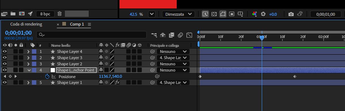 Viene creato un nuovo livello oggetto nullo con lo stesso nome e che indica quale proprietà è collegata.