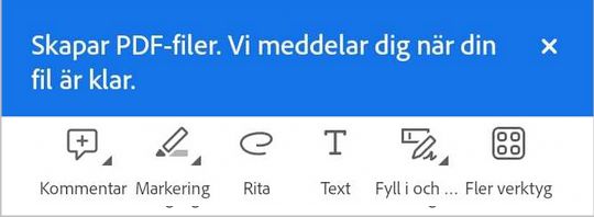 Skapa PDF-meddelande.