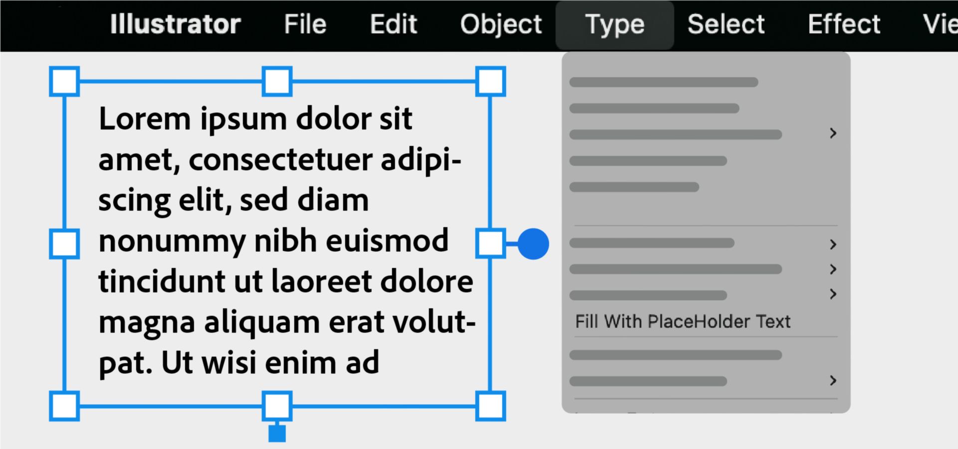 تعبئة أي مساحة أو مسار بنص عنصر نائب